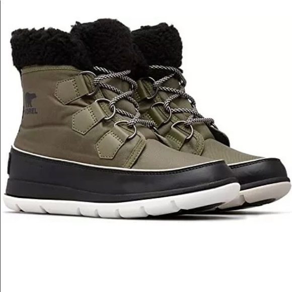 Sorel Shoes - Sorel Explorer Carnival Weather Boots NEW sz 9 olive